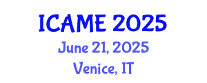International Conference on Advances in Mathematical Education (ICAME) June 21, 2025 - Venice, Italy
