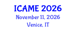 International Conference on Advances in Mathematical Education (ICAME) November 11, 2026 - Venice, Italy