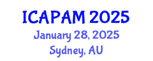 International Conference on Advances in Pure and Applied Mathematics (ICAPAM) January 28, 2025 - Sydney, Australia