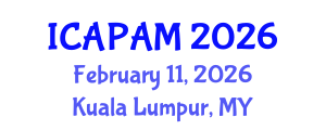 International Conference on Advances in Pure and Applied Mathematics (ICAPAM) February 11, 2026 - Kuala Lumpur, Malaysia