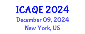 International Conference on Advances in Quality Engineering (ICAQE) December 09, 2024 - New York, United States
