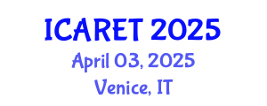 International Conference on Advances in Renewable Energy Technologies (ICARET) April 03, 2025 - Venice, Italy