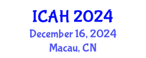 International Conference on Aerodynamics and Hydrodynamics (ICAH) December 16, 2024 - Macau, China