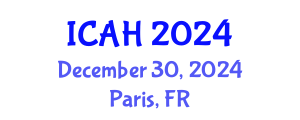 International Conference on Aerodynamics and Hydrodynamics (ICAH) December 30, 2024 - Paris, France