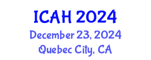 International Conference on Aerodynamics and Hydrodynamics (ICAH) December 23, 2024 - Quebec City, Canada