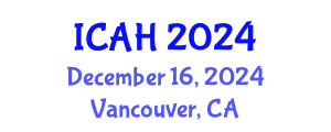 International Conference on Aerodynamics and Hydrodynamics (ICAH) December 16, 2024 - Vancouver, Canada