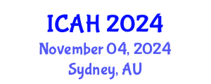 International Conference on Aerodynamics and Hydrodynamics (ICAH) November 04, 2024 - Sydney, Australia