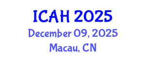 International Conference on Aerodynamics and Hydrodynamics (ICAH) December 09, 2025 - Macau, China