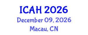 International Conference on Aerodynamics and Hydrodynamics (ICAH) December 09, 2026 - Macau, China International Conference on Aerodynamics and Hydrodynamics (ICAH) December 09, 2026 - Macau, China