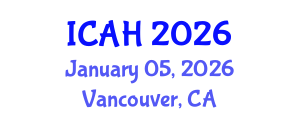 International Conference on Aerodynamics and Hydrodynamics (ICAH) January 05, 2026 - Vancouver, Canada