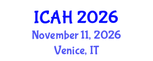 International Conference on Aerodynamics and Hydrodynamics (ICAH) November 11, 2026 - Venice, Italy International Conference on Aerodynamics and Hydrodynamics (ICAH) November 11, 2026 - Venice, Italy