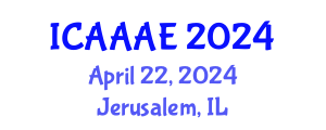 International Conference on Aeronautical and Aerospace Engineering (ICAAAE) April 22, 2024 - Jerusalem, Israel