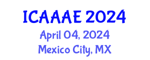 International Conference on Aeronautical and Aerospace Engineering (ICAAAE) April 04, 2024 - Mexico City, Mexico