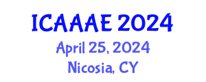 International Conference on Aeronautical and Aerospace Engineering (ICAAAE) April 25, 2024 - Nicosia, Cyprus
