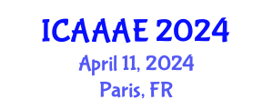 International Conference on Aeronautical and Aerospace Engineering (ICAAAE) April 11, 2024 - Paris, France