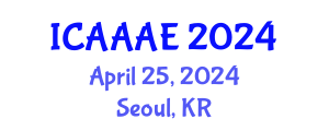 International Conference on Aeronautical and Aerospace Engineering (ICAAAE) April 25, 2024 - Seoul, Republic of Korea