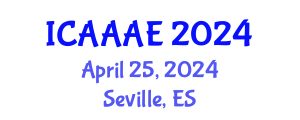 International Conference on Aeronautical and Aerospace Engineering (ICAAAE) April 25, 2024 - Seville, Spain