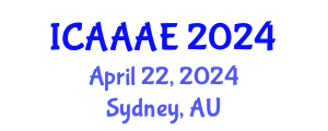 International Conference on Aeronautical and Aerospace Engineering (ICAAAE) April 22, 2024 - Sydney, Australia