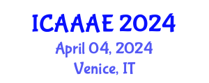 International Conference on Aeronautical and Aerospace Engineering (ICAAAE) April 04, 2024 - Venice, Italy