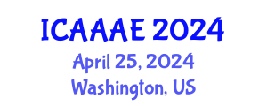 International Conference on Aeronautical and Aerospace Engineering (ICAAAE) April 25, 2024 - Washington, United States