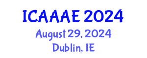 International Conference on Aeronautical and Aerospace Engineering (ICAAAE) August 29, 2024 - Dublin, Ireland