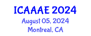 International Conference on Aeronautical and Aerospace Engineering (ICAAAE) August 05, 2024 - Montreal, Canada