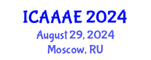 International Conference on Aeronautical and Aerospace Engineering (ICAAAE) August 29, 2024 - Moscow, Russia