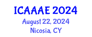 International Conference on Aeronautical and Aerospace Engineering (ICAAAE) August 22, 2024 - Nicosia, Cyprus