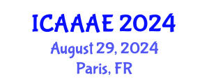 International Conference on Aeronautical and Aerospace Engineering (ICAAAE) August 29, 2024 - Paris, France