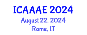International Conference on Aeronautical and Aerospace Engineering (ICAAAE) August 22, 2024 - Rome, Italy