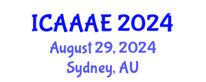 International Conference on Aeronautical and Aerospace Engineering (ICAAAE) August 29, 2024 - Sydney, Australia