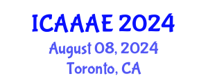 International Conference on Aeronautical and Aerospace Engineering (ICAAAE) August 08, 2024 - Toronto, Canada