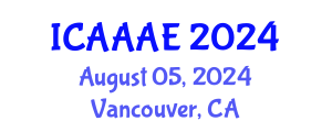 International Conference on Aeronautical and Aerospace Engineering (ICAAAE) August 05, 2024 - Vancouver, Canada