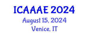 International Conference on Aeronautical and Aerospace Engineering (ICAAAE) August 15, 2024 - Venice, Italy