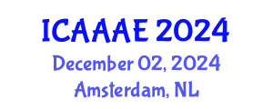 International Conference on Aeronautical and Aerospace Engineering (ICAAAE) December 02, 2024 - Amsterdam, Netherlands