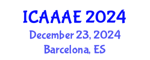 International Conference on Aeronautical and Aerospace Engineering (ICAAAE) December 23, 2024 - Barcelona, Spain
