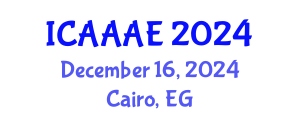 International Conference on Aeronautical and Aerospace Engineering (ICAAAE) December 16, 2024 - Cairo, Egypt