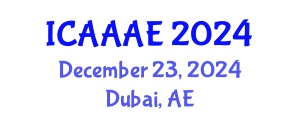 International Conference on Aeronautical and Aerospace Engineering (ICAAAE) December 23, 2024 - Dubai, United Arab Emirates