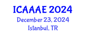 International Conference on Aeronautical and Aerospace Engineering (ICAAAE) December 23, 2024 - Istanbul, Turkey