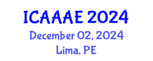 International Conference on Aeronautical and Aerospace Engineering (ICAAAE) December 02, 2024 - Lima, Peru