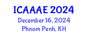 International Conference on Aeronautical and Aerospace Engineering (ICAAAE) December 16, 2024 - Phnom Penh, Cambodia