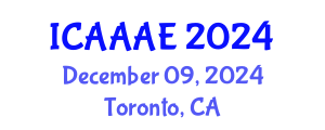 International Conference on Aeronautical and Aerospace Engineering (ICAAAE) December 09, 2024 - Toronto, Canada
