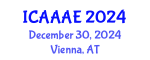 International Conference on Aeronautical and Aerospace Engineering (ICAAAE) December 30, 2024 - Vienna, Austria