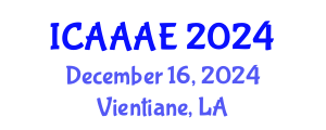 International Conference on Aeronautical and Aerospace Engineering (ICAAAE) December 16, 2024 - Vientiane, Laos