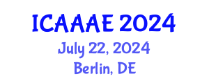 International Conference on Aeronautical and Aerospace Engineering (ICAAAE) July 22, 2024 - Berlin, Germany