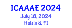 International Conference on Aeronautical and Aerospace Engineering (ICAAAE) July 18, 2024 - Helsinki, Finland
