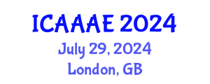 International Conference on Aeronautical and Aerospace Engineering (ICAAAE) July 29, 2024 - London, United Kingdom