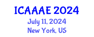 International Conference on Aeronautical and Aerospace Engineering (ICAAAE) July 11, 2024 - New York, United States