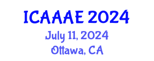 International Conference on Aeronautical and Aerospace Engineering (ICAAAE) July 11, 2024 - Ottawa, Canada