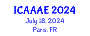 International Conference on Aeronautical and Aerospace Engineering (ICAAAE) July 18, 2024 - Paris, France